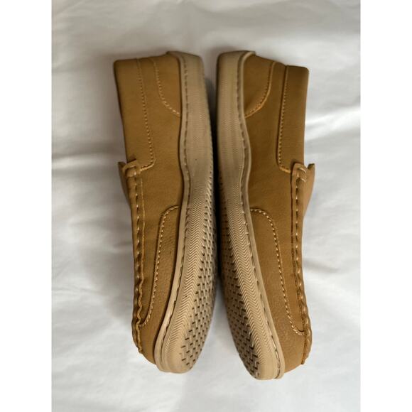 My Slippers womens size 9 moccasins leather tan memory foam  comfycore, casual - Picture 5 of 9